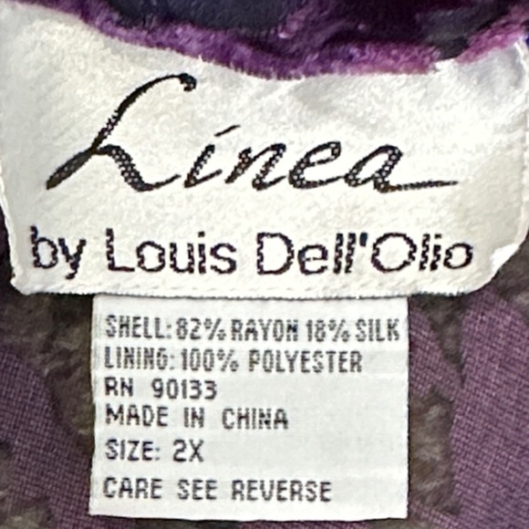 Linea by Louis Deirolio Elegant Purple burnt out Velvet maxi Skirt size 2x goth - Picture 5 of 7